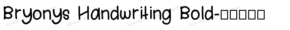 Bryonys Handwriting Bold字体转换